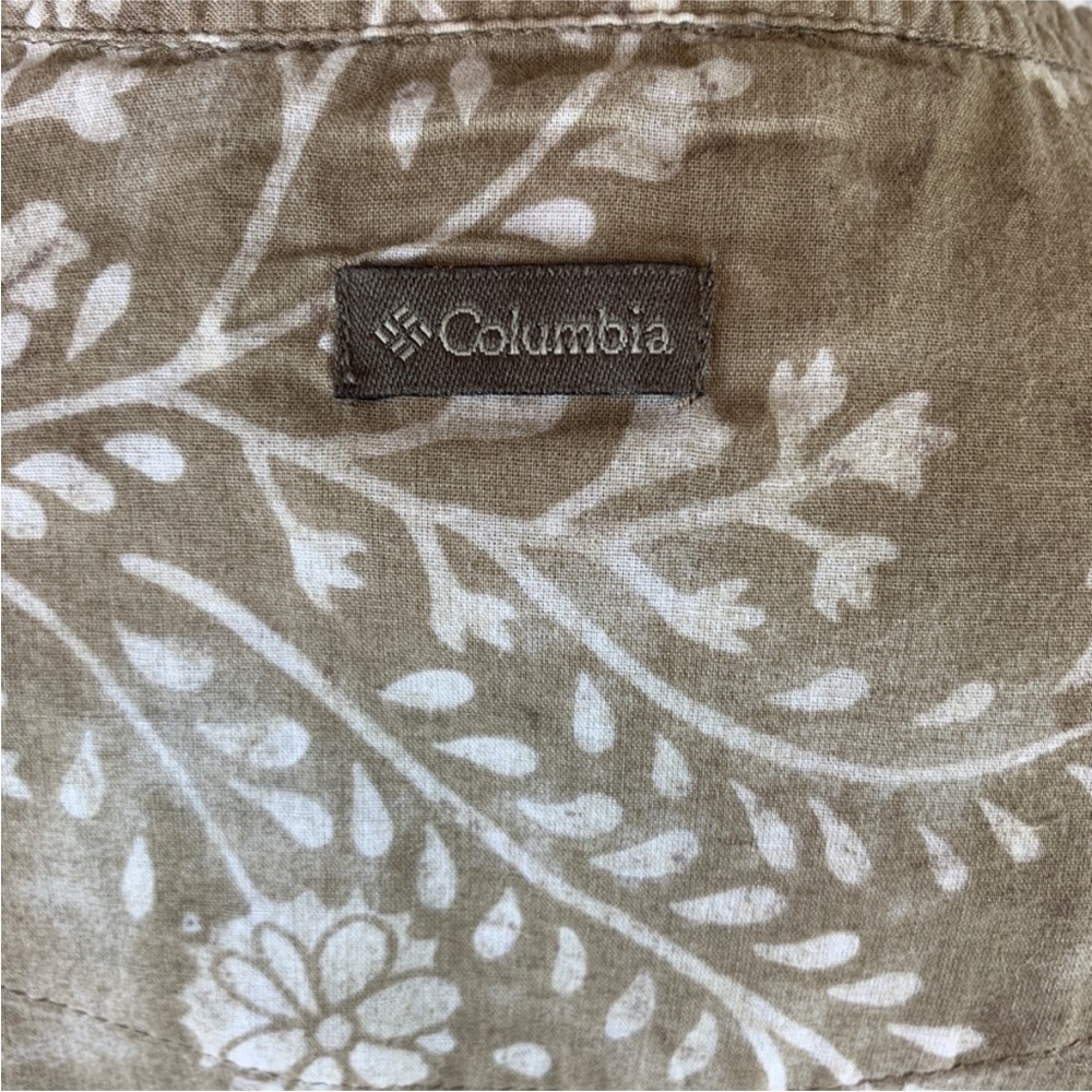 Columbia | Split Neck Daisy Long Sleeve 100% Cotton Tunic Top Beach Coverup M - Picture 5 of 9